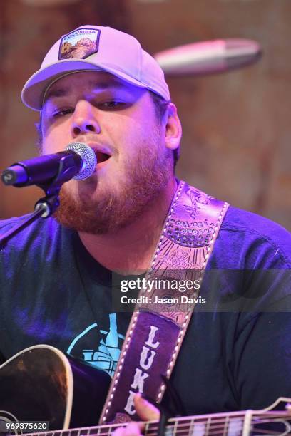 Recording artist Luke Combs performs onstage in the HGTV Lodge at CMA Music Fest on June 7, 2018 in Nashville, Tennessee.