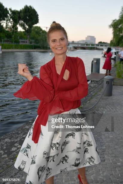 Sarah Wiener attends the summer party 2018 of the German Producers Alliance on June 7, 2018 in Berlin, Germany.