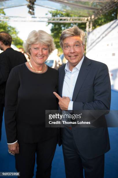 Dr. Monika Gruetters and Alexander Thies attend the summer party 2018 of the German Producers Alliance on June 7, 2018 in Berlin, Germany.