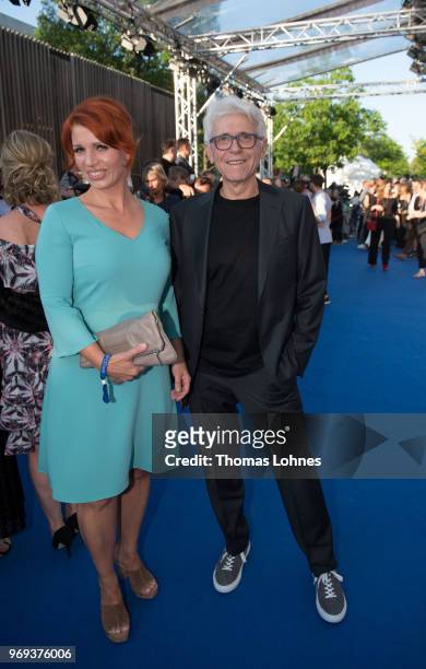 Elisabeth Brueck and Bernhard Hinrich attend the summer party 2018 of the German Producers Alliance on June 7, 2018 in Berlin, Germany.