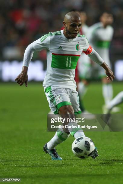 Algeria and FC Porto forward Yacine Brahimi during Portugal vs Algeria - International Friendly match at Estadio da Luz on June 7, 2018 in Lisbon,...