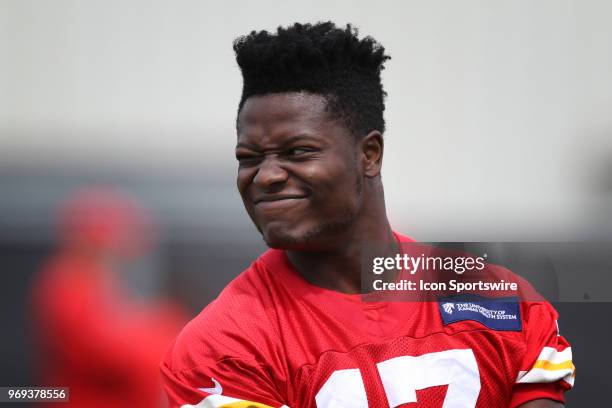Kansas City Chiefs wide receiver Chris Conley during Organized Team Activities on June 7, 2018 at the Kansas City Chiefs Training Facility in Kansas...