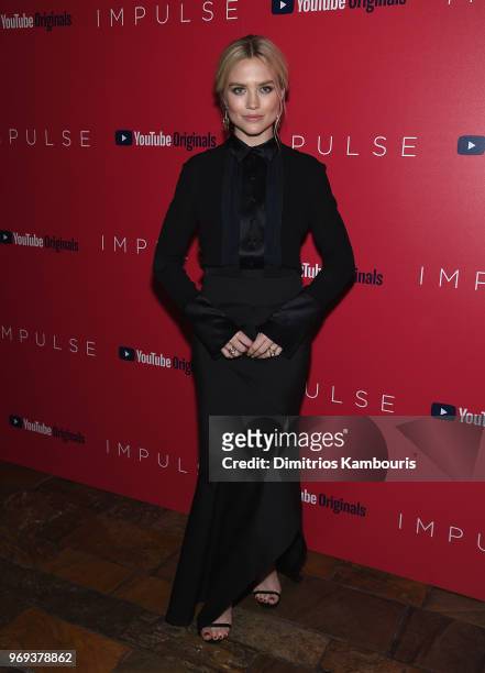 Maddie Hasson attends the "Impulse" New York Series Premiere at The Roxy Cinema on June 7, 2018 in New York City.