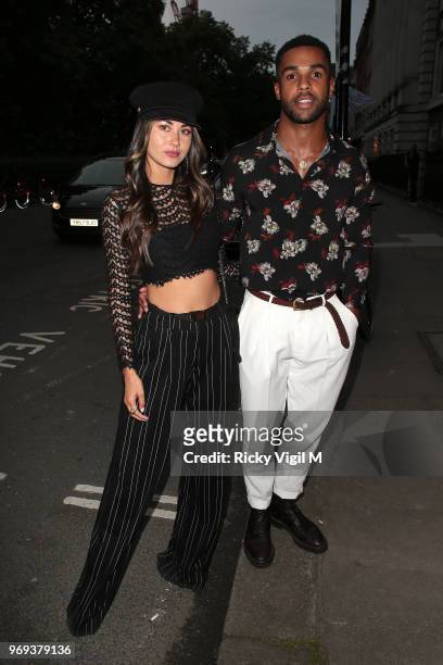 Ana Tanaka and Lucien Laviscount seen attending Mot Summer House - launch party on June 7, 2018 in London, England.