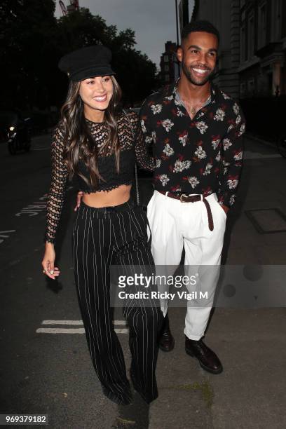 Ana Tanaka and Lucien Laviscount seen attending Mot Summer House - launch party on June 7, 2018 in London, England.
