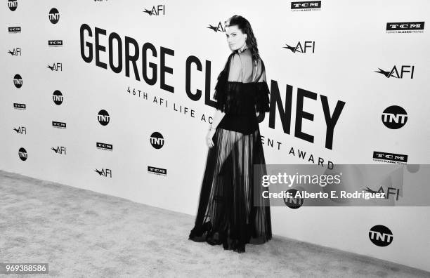 Isabeli Fontana attends American Film Institute's 46th Life Achievement Award Gala Tribute to George Clooney at Dolby Theatre on June 7, 2018 in...