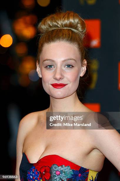 Romola Garai attends The Orange British Academy Film Awards 2010 at The Royal Opera House on February 21, 2010 in London, England.