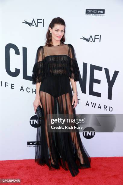 Isabeli Fontana attends the American Film Institute's 46th Life Achievement Award Gala Tribute to George Clooney at Dolby Theatre on June 7, 2018 in...