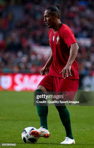 Bruno Alves of Portugal in actionduring the friendly match of preparation for FIFA 2018 World Cup between Portugal and Algeria at the Estadio do...