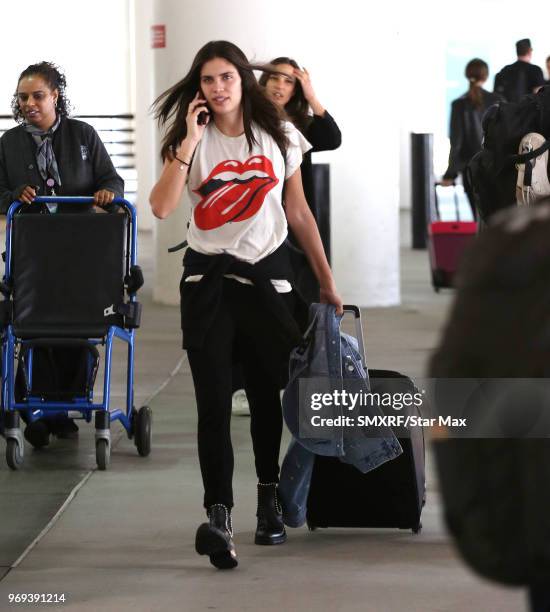 Sara Sampaio is seen on June 7, 2018 in Los Angeles, CA.