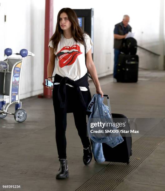 Sara Sampaio is seen on June 7, 2018 in Los Angeles, CA.