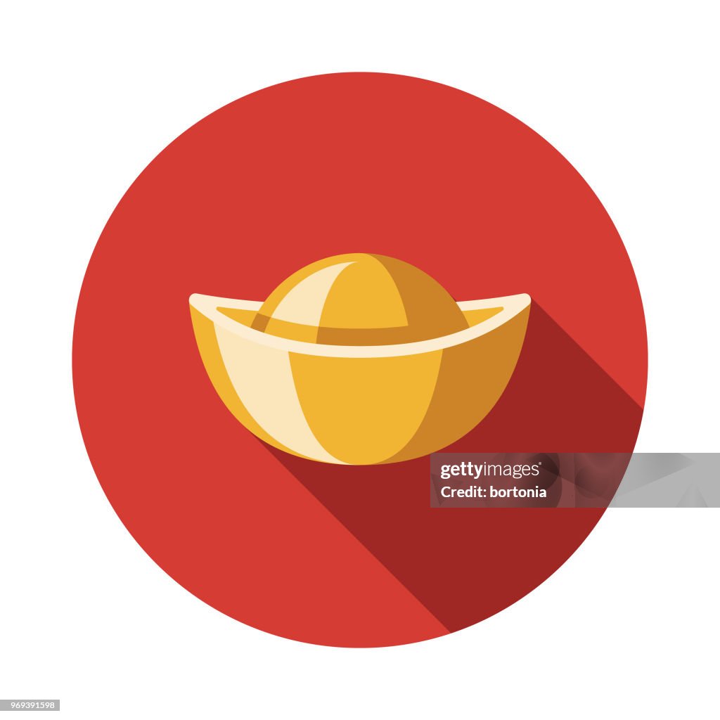 Sycee Flat Design Chinese New Year Icon