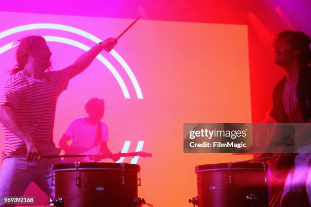 James Sunderland and Brett Hite of Frenship perform onstage at This Tent during day 1 of the 2018 Bonnaroo Arts And Music Festival on June 7, 2018 in...