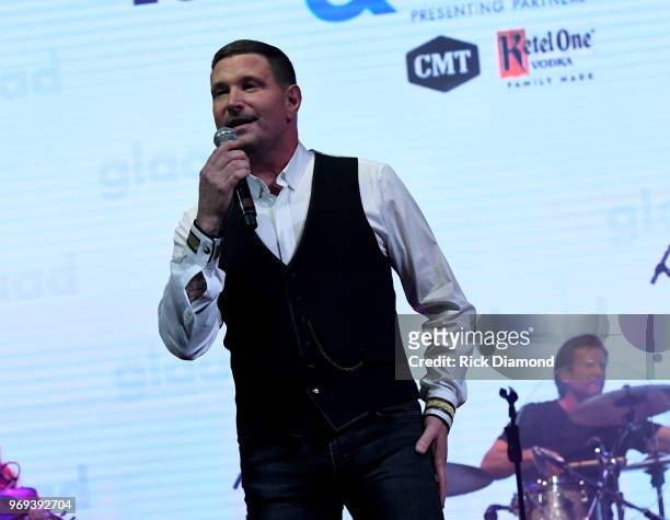 Ty Herndon performs at the GLAAD + TY HERNDON's 2018 Concert for Love & Acceptance at Wildhorse Saloon on June 7, 2018 in Nashville, Tennessee.