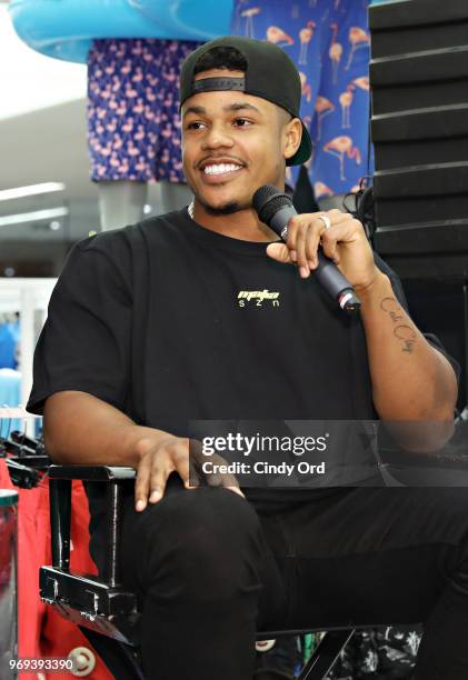 New York Giants wide receiver Sterling Shepard speaks as Bloomingdale's and 2IST welcome New York Giants wide receiver Sterling Shepard on June 7,...