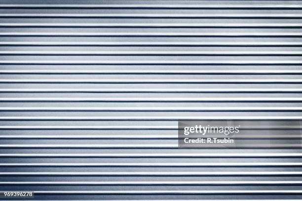 metal striped plate background texture - corrugated photos et images de collection