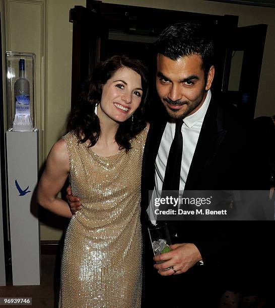 Actress Jodie Whittaker and Christian Contreras attends the BAFTA Soho House Grey Goose after party at the Grosvenor House Hotel on February 21, 2010...