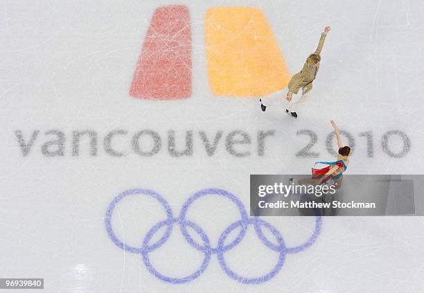 Charlie White and Meryl Davis of the United States competes in the figure skating ice dance - original dance on day 10 of the Vancouver 2010 Winter...