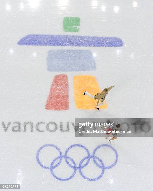 Charlie White and Meryl Davis of the United States competes in the figure skating ice dance - original dance on day 10 of the Vancouver 2010 Winter...