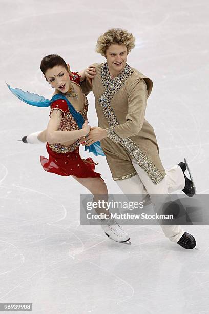 Charlie White and Meryl Davis of the United States competes in the figure skating ice dance - original dance on day 10 of the Vancouver 2010 Winter...