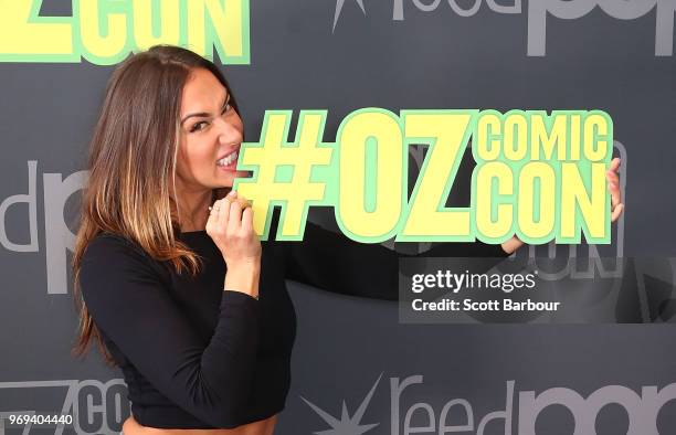 Tasya Teles poses during a photo call ahead of Oz Comic Con on June 8, 2018 in Melbourne, Australia.