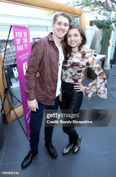 Cory Goulet and actress Victoria Konefal attend the Lambda Legal 2018 West Coast Liberty Awards at the SLS Hotel on June 7, 2018 in Beverly Hills,...