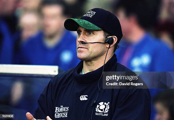 Scotland technical consultant Alan Tait during the Lloyds TSB Six Nations Championship match against Ireland played at Murrayfield, in Edinburgh,...