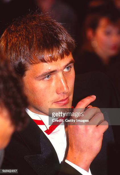 Tony Lockett of the St Kilda Saints is seen at the AFL Brownlow medal ceremony in Melbourne, Australia.