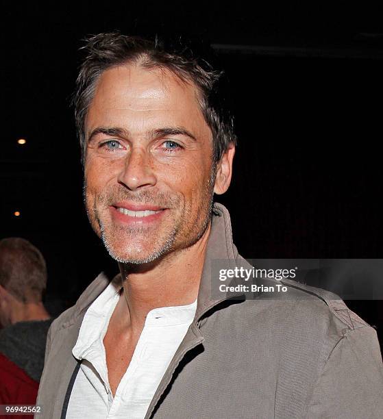 Rob Lowe attends Best Buddies International's "Bowling for Buddies" benefit at Lucky Strike Lanes at L.A. Live on February 21, 2010 in Los Angeles,...