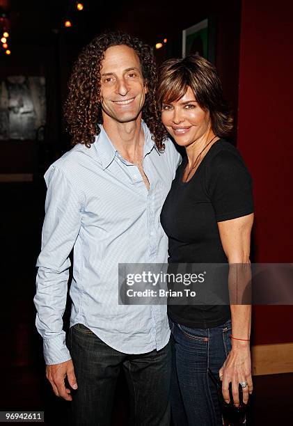 Kenny G and Lisa Rinna attend Best Buddies International's "Bowling for Buddies" benefit at Lucky Strike Lanes at L.A. Live on February 21, 2010 in...