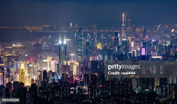 shenzhen city downtown district - special economic zone stock pictures, royalty-free photos & images