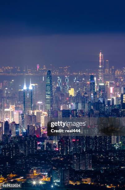 shenzhen city downtown district - special economic zone stock pictures, royalty-free photos & images