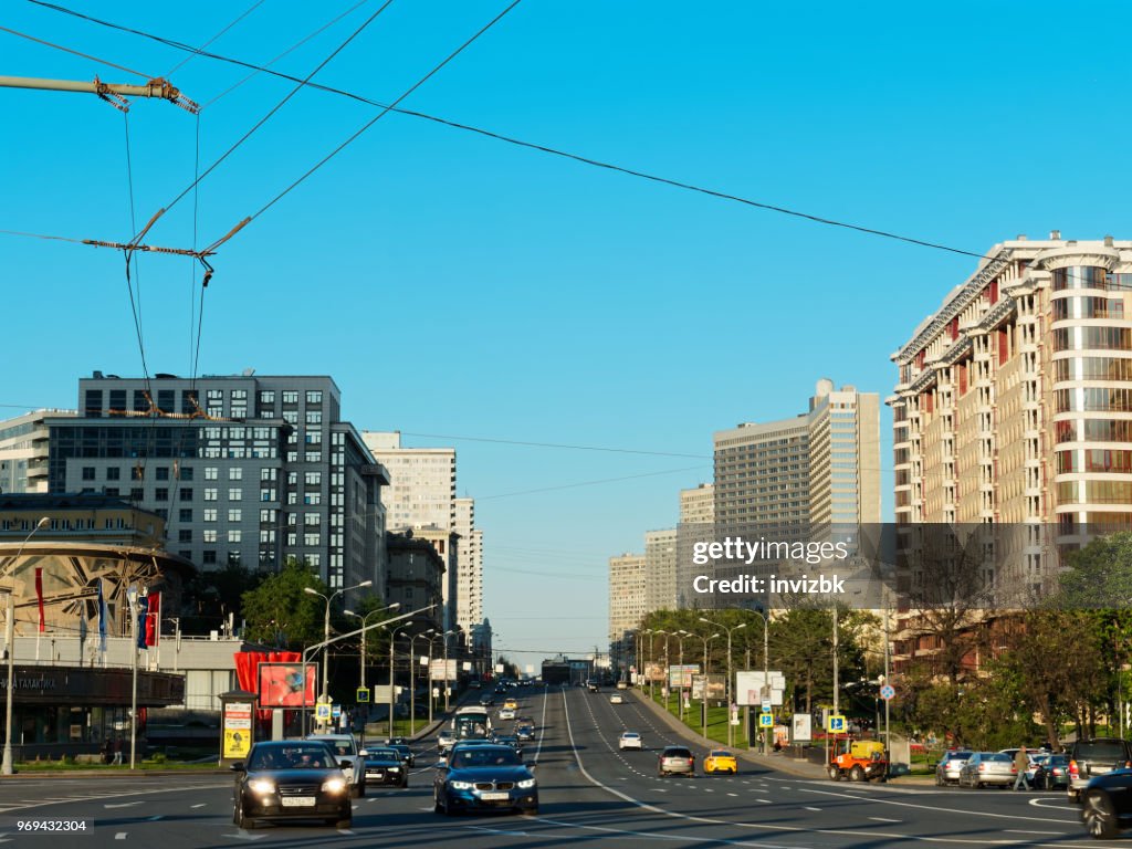 Street traffic in the centre of Moscow