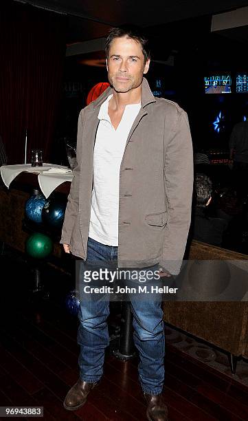 Actor Rob Lowe attends the Best Buddies International's "Bowling For Buddies" Benefit presented by Audi at Lucky Strike Lanes at L.A. Live on...