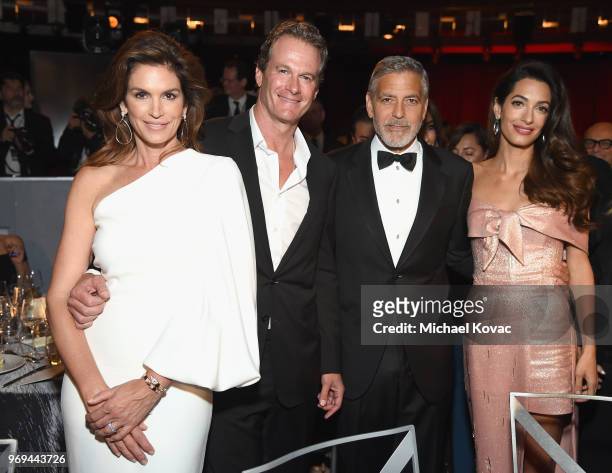Cindy Crawford, Randy Gerber, George Clooney and Amal Clooney attend the American Film Institute's 46th Life Achievement Award Gala Tribute to George...