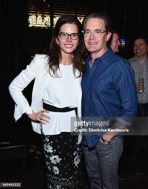 Desiree Gruber and Kyle MacLachlan attend the after party for A Screening Of "Impulse" at The Roxy Cinema on June 7, 2018 in New York City.