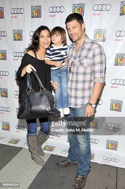 Actors Touriya Haoud and Greg Vaughan attends the Best Buddies International's "Bowling For Buddies" Benefit presented by Audi at Lucky Strike Lanes...