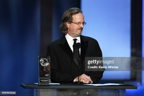 American Film Institute President and CEO Bob Gazzale speaks onstage during the American Film Institute's 46th Life Achievement Award Gala Tribute to...