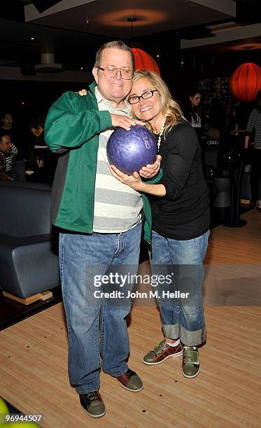 Dennis McCormack and actress Maureen McCormick attend the Best Buddies International's "Bowling For Buddies" Benefit presented by Audi at Lucky...