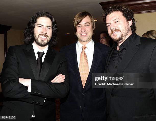 Writer/director Jason Reitman, writer/producer Jody Hill and actor/writer Danny McBride attend the 2010 Writers Guild Awards held at the Hyatt...