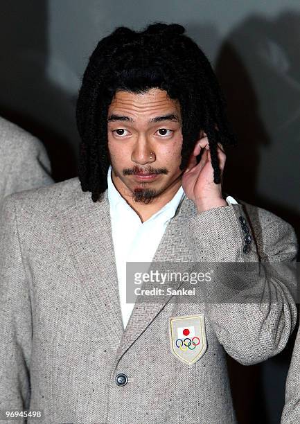 Kazuhiro Kokubo is seen upon arrival to Narita International Airport on February 21, 2010 in Narita, Chiba, Japan.