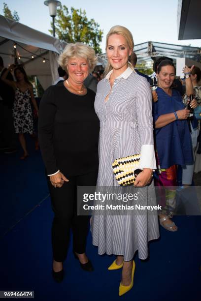Monika Gruetters and Judith Rakers attend the Summer Party of the German Producers Alliance on June 7, 2018 in Berlin, Germany.