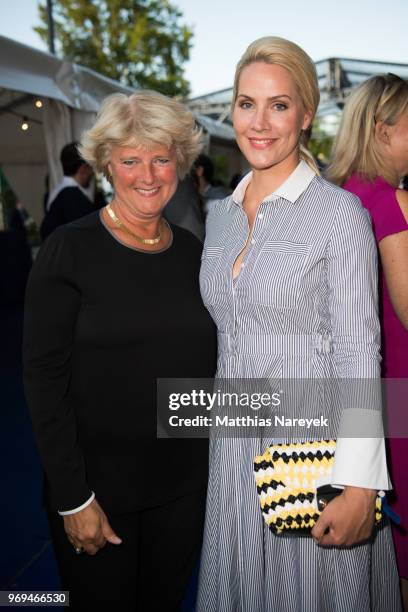 Monika Gruetters and Judith Rakers attend the Summer Party of the German Producers Alliance on June 7, 2018 in Berlin, Germany.