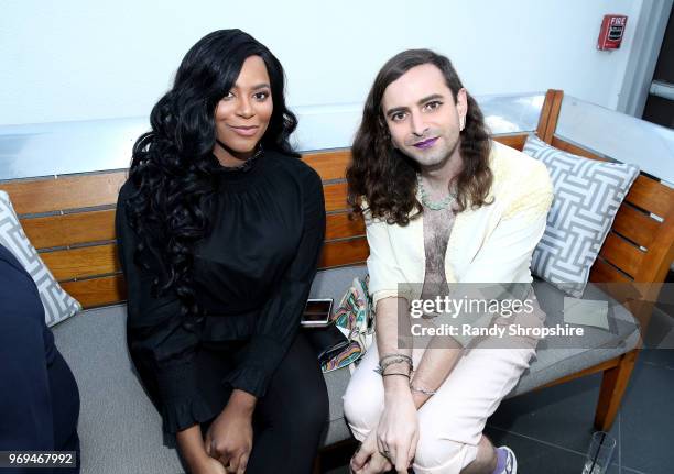 Actress Alexandra Grey and Jacob Tobia attend the Lambda Legal 2018 West Coast Liberty Awards at the SLS Hotel on June 7, 2018 in Beverly Hills,...