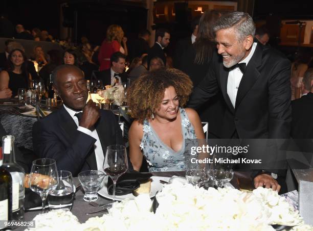 Don Cheadle, Bridgid Coulter, George Clooney attend the American Film Institute's 46th Life Achievement Award Gala Tribute to George Clooney at Dolby...