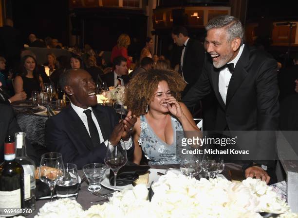 Don Cheadle, Bridgid Coulter, George Clooney attend the American Film Institute's 46th Life Achievement Award Gala Tribute to George Clooney at Dolby...