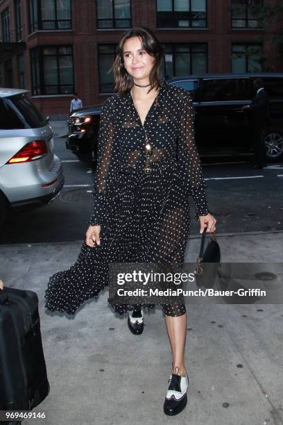 Nina Dobrev is seen on June 07, 2018 in New York City.