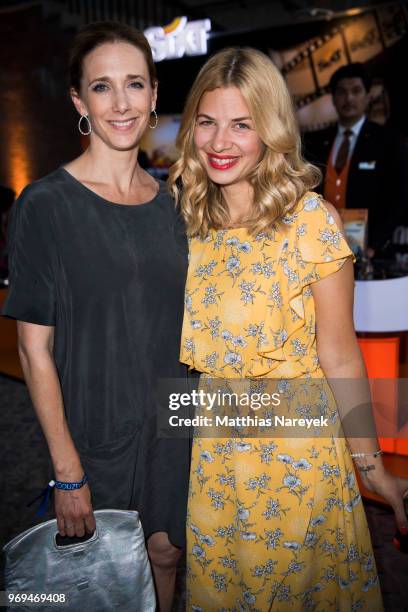 Kristin Meyer and Susan Sideropoulos attend the Summer Party of the German Producers Alliance on June 7, 2018 in Berlin, Germany.