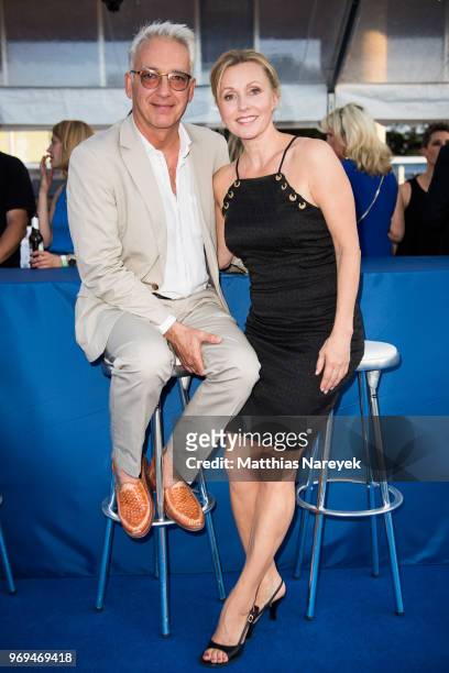 Christoph M. Orth and Dana Golombeck attend the Summer Party of the German Producers Alliance on June 7, 2018 in Berlin, Germany.