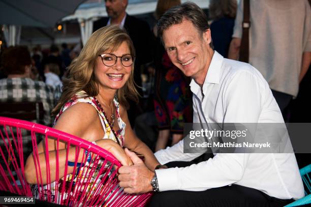 Maren Gilzer and Harry Kuhlmann attend the Summer Party of the German Producers Alliance on June 7, 2018 in Berlin, Germany.